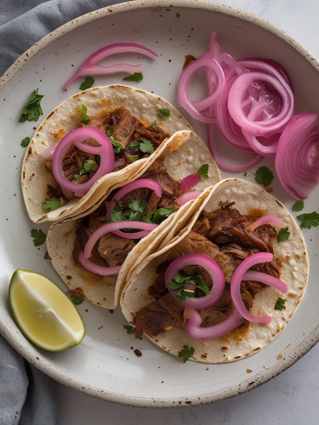 Carnitas Tacos with Pickled Red Onions 1 Carnitas Tacos with Pickled Red Onions