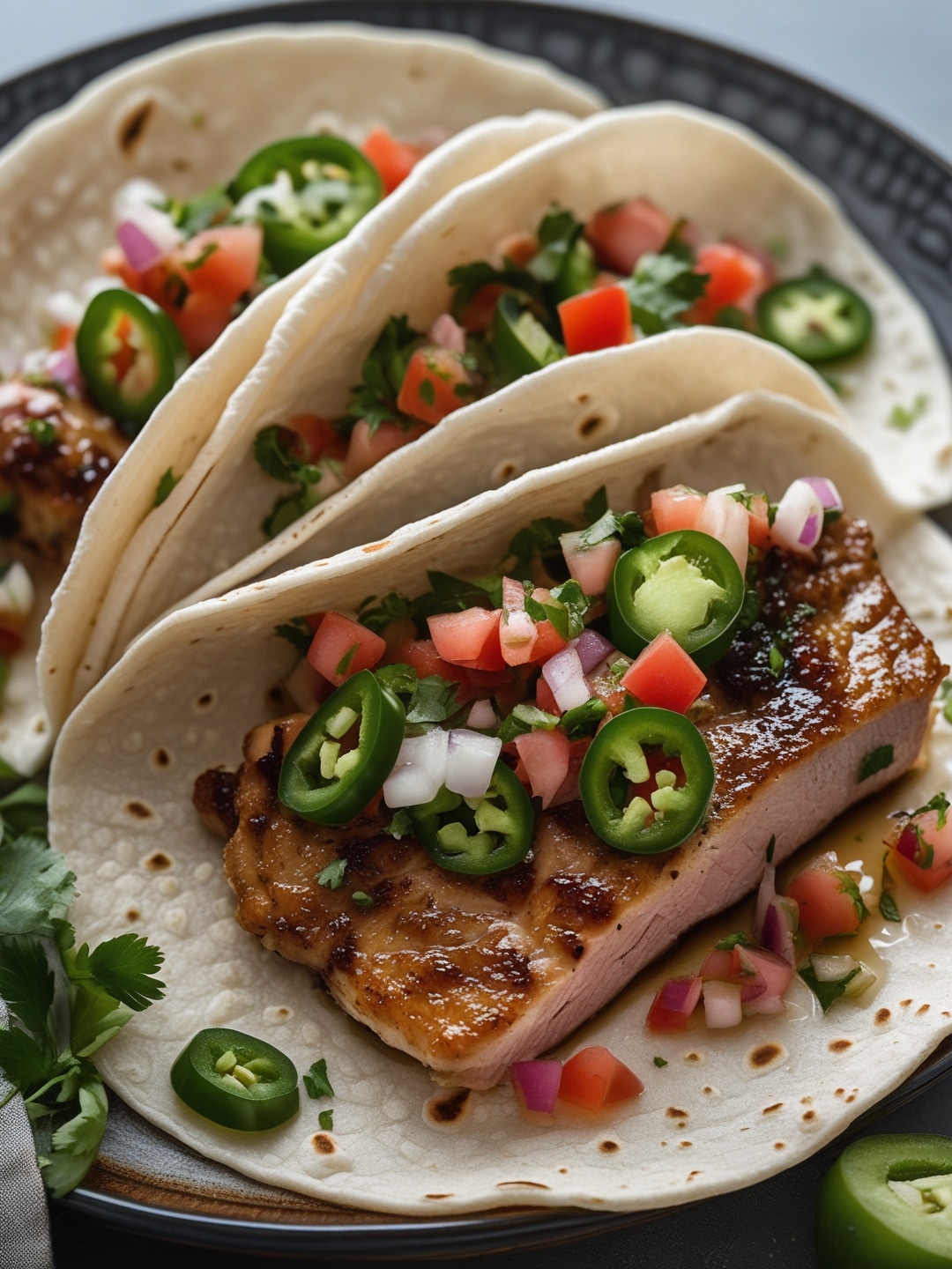 Savory Pork Tenderloin Tacos with Jalapeño Salsa 1 Savory Pork Tenderloin Tacos with Jalapeño Salsa