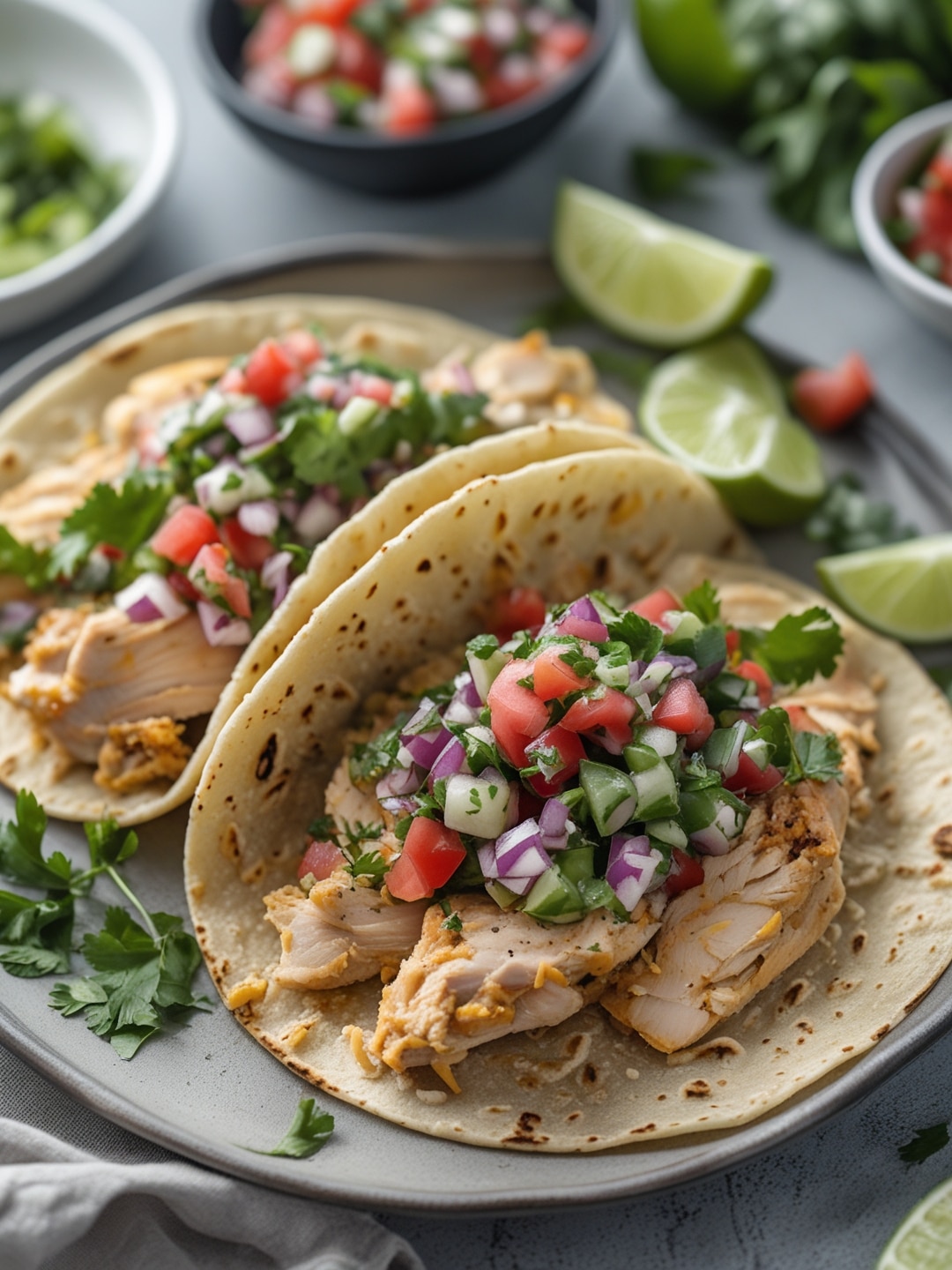 Easy Chicken Tacos with Fresh Salsa 1 Easy Chicken Tacos with Fresh Salsa