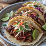 Tangy BBQ Beef Tacos with Slaw