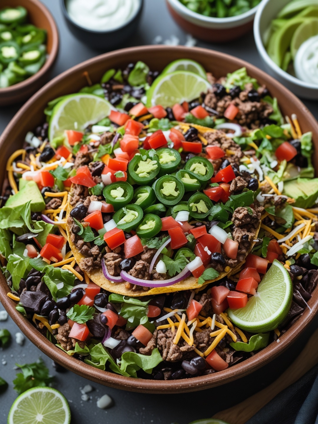 Loaded Taco Salad with All the Toppings 1 Loaded Taco Salad with All the Toppings