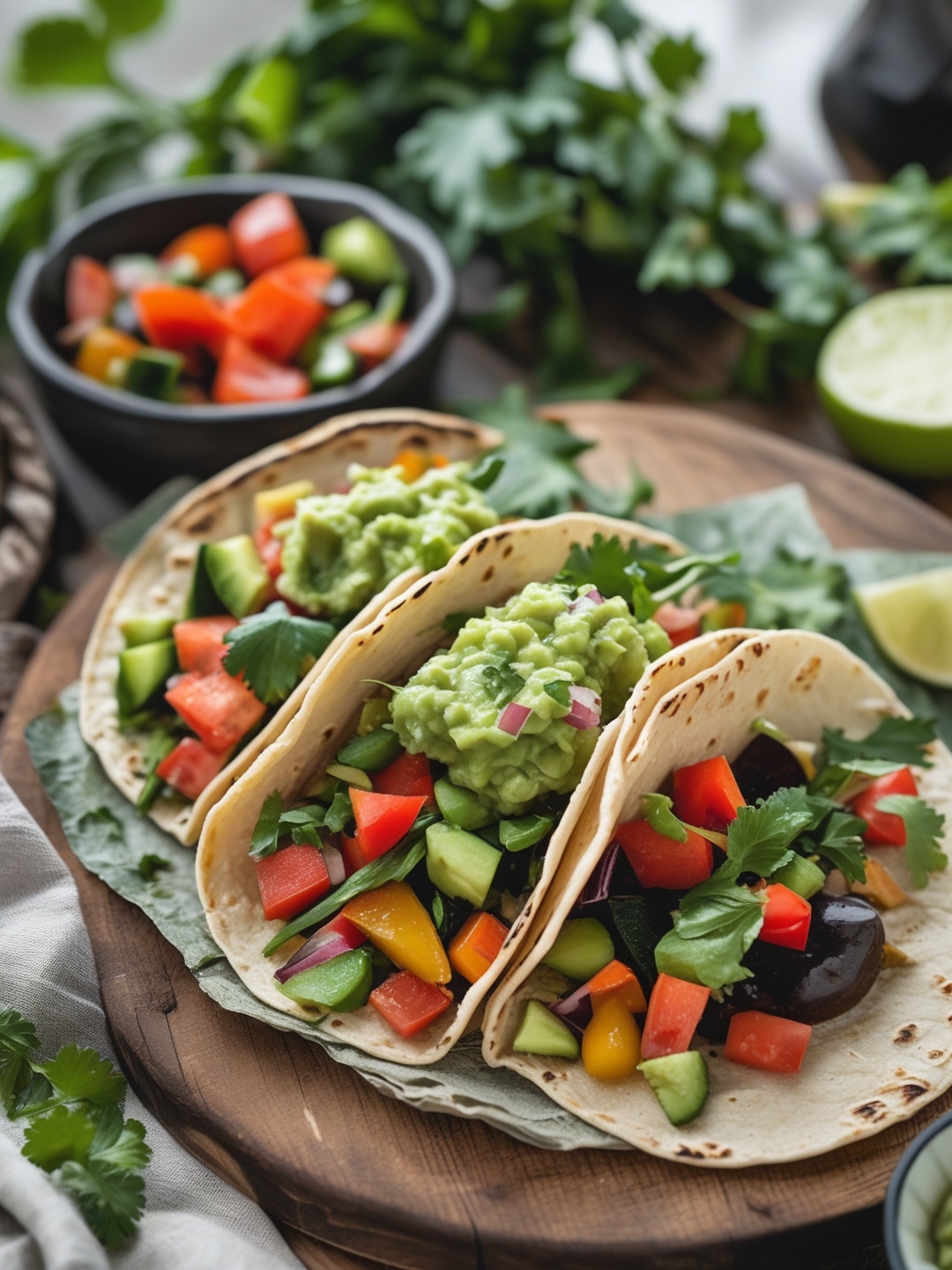 Garden-Fresh Veggie Tacos with Guacamole 1 Garden-Fresh Veggie Tacos with Guacamole
