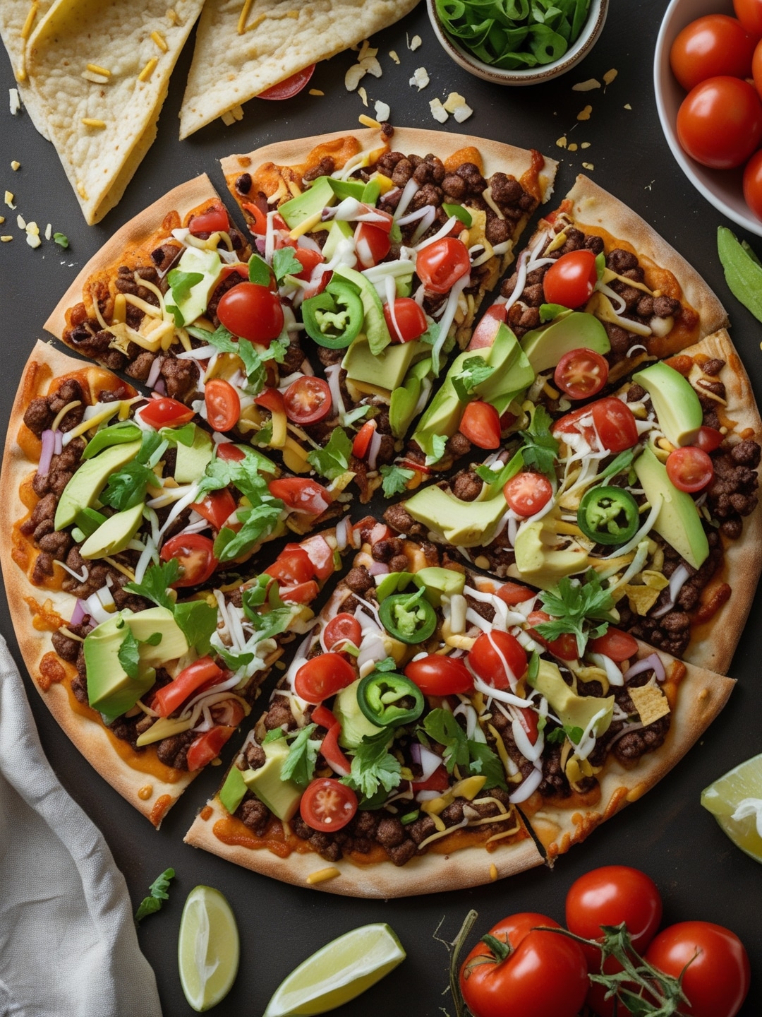 Taco Pizza with All Your Favorite Toppings 1 Taco Pizza with All Your Favorite Toppings
