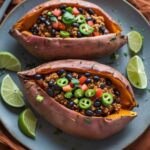 Taco-Stuffed Sweet Potatoes with Black Beans