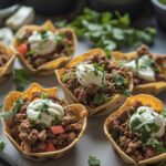 Mini Taco Cups with Ground Beef