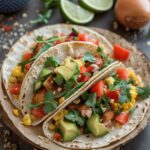 Corn Tortilla Breakfast Tacos with Fresh Veggies