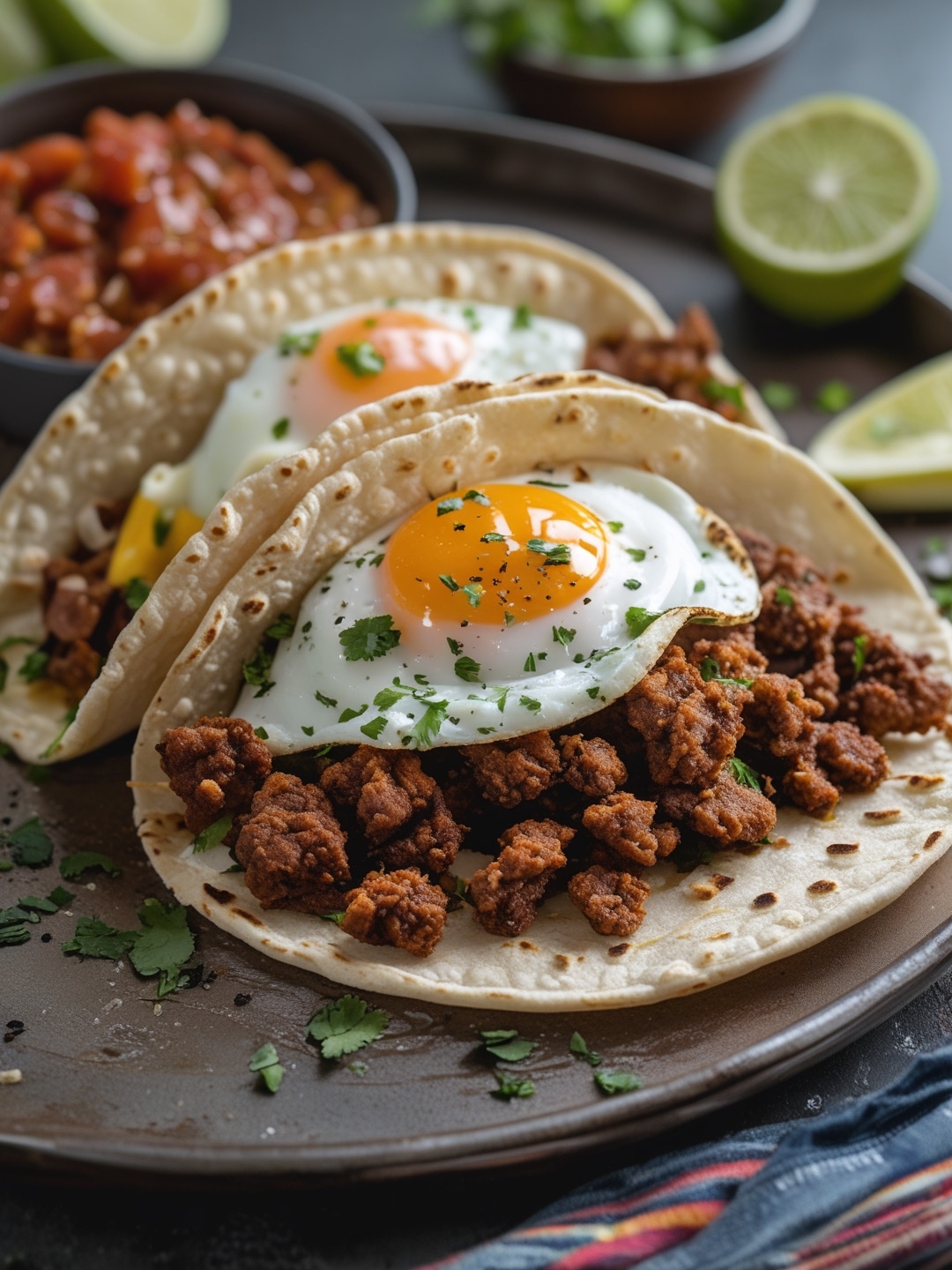 Chorizo & Egg Breakfast Tacos