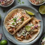 Slow Cooker Chicken Tacos with Creamy Slaw