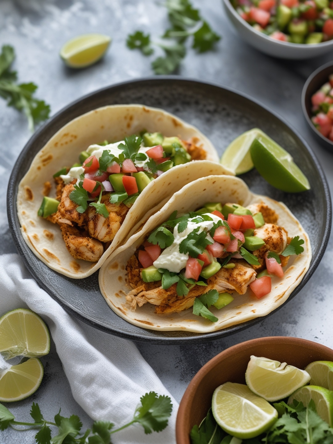 Easy Chicken Tacos with Fresh Salsa
