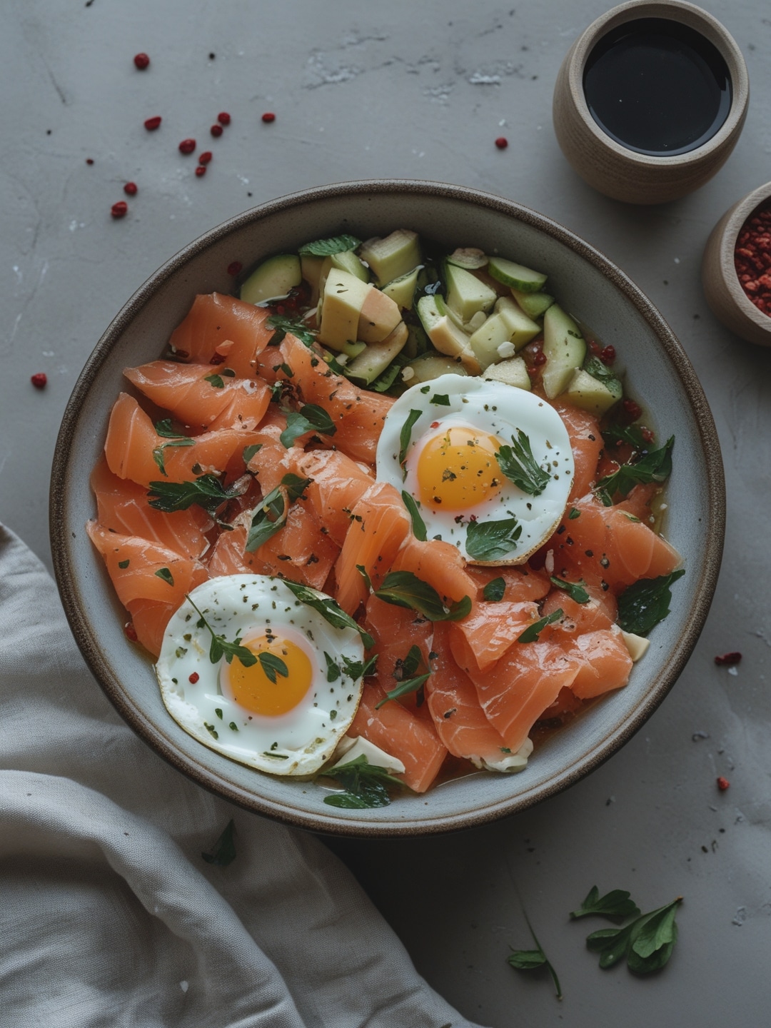Smoked Salmon and Egg Breakfast Bowl 1 Smoked Salmon and Egg Breakfast Bowl