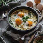 Eggs en Cocotte with Cream and Herbs