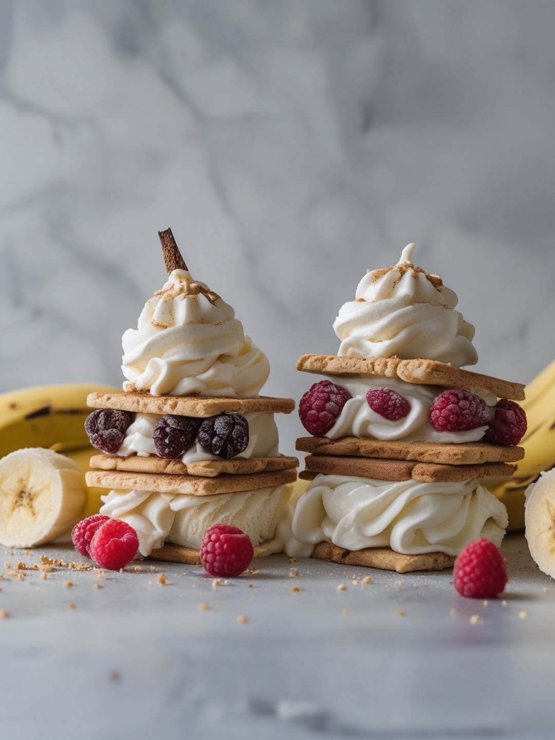 Banana Split Ice Cream Sandwiches
