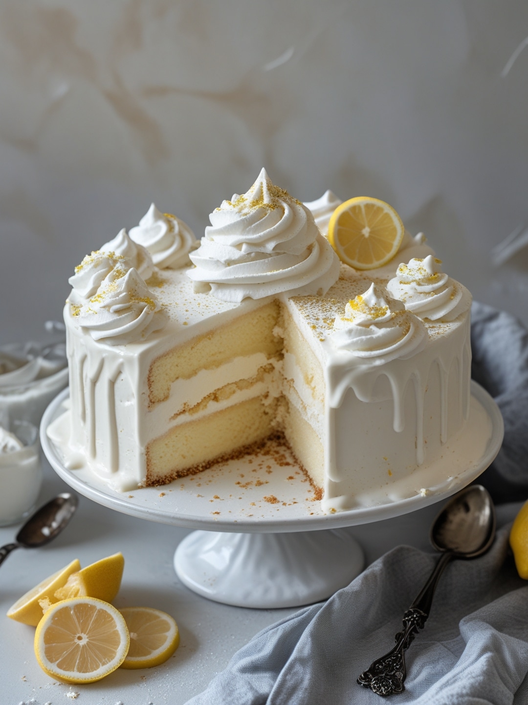 Lemon Meringue Ice Cream Cake