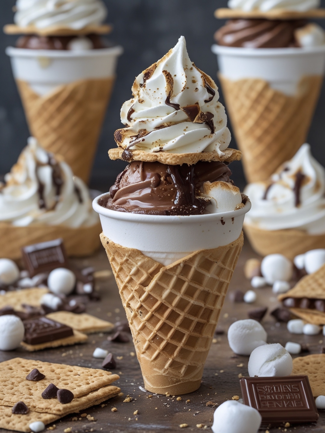 S’mores Ice Cream Cone Cups