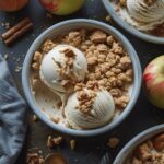 Apple Pie Ice Cream with Crumble Topping
