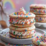 Rainbow Sprinkles Ice Cream Sandwich Cake