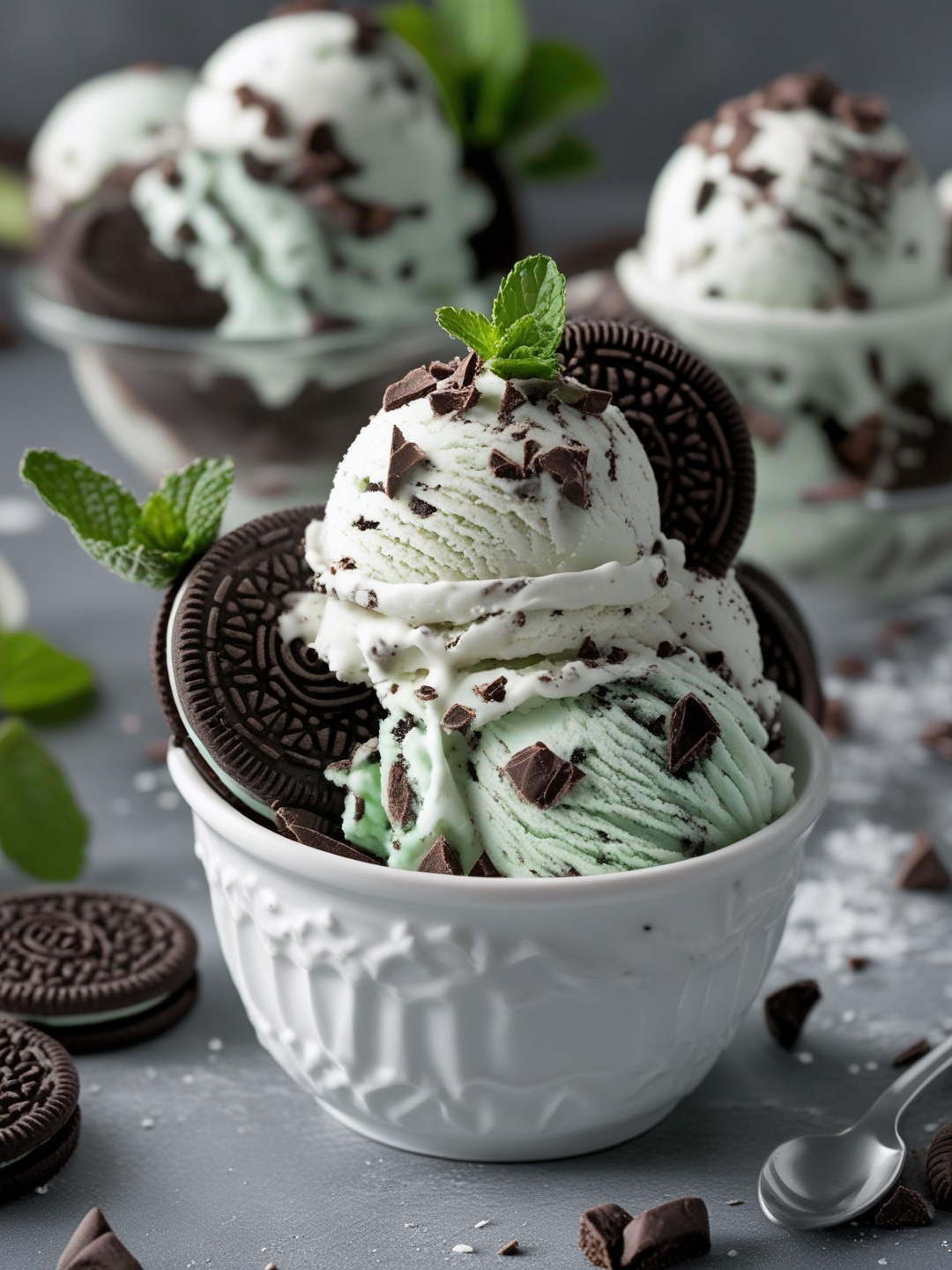 Chocolate Mint Oreo Ice Cream