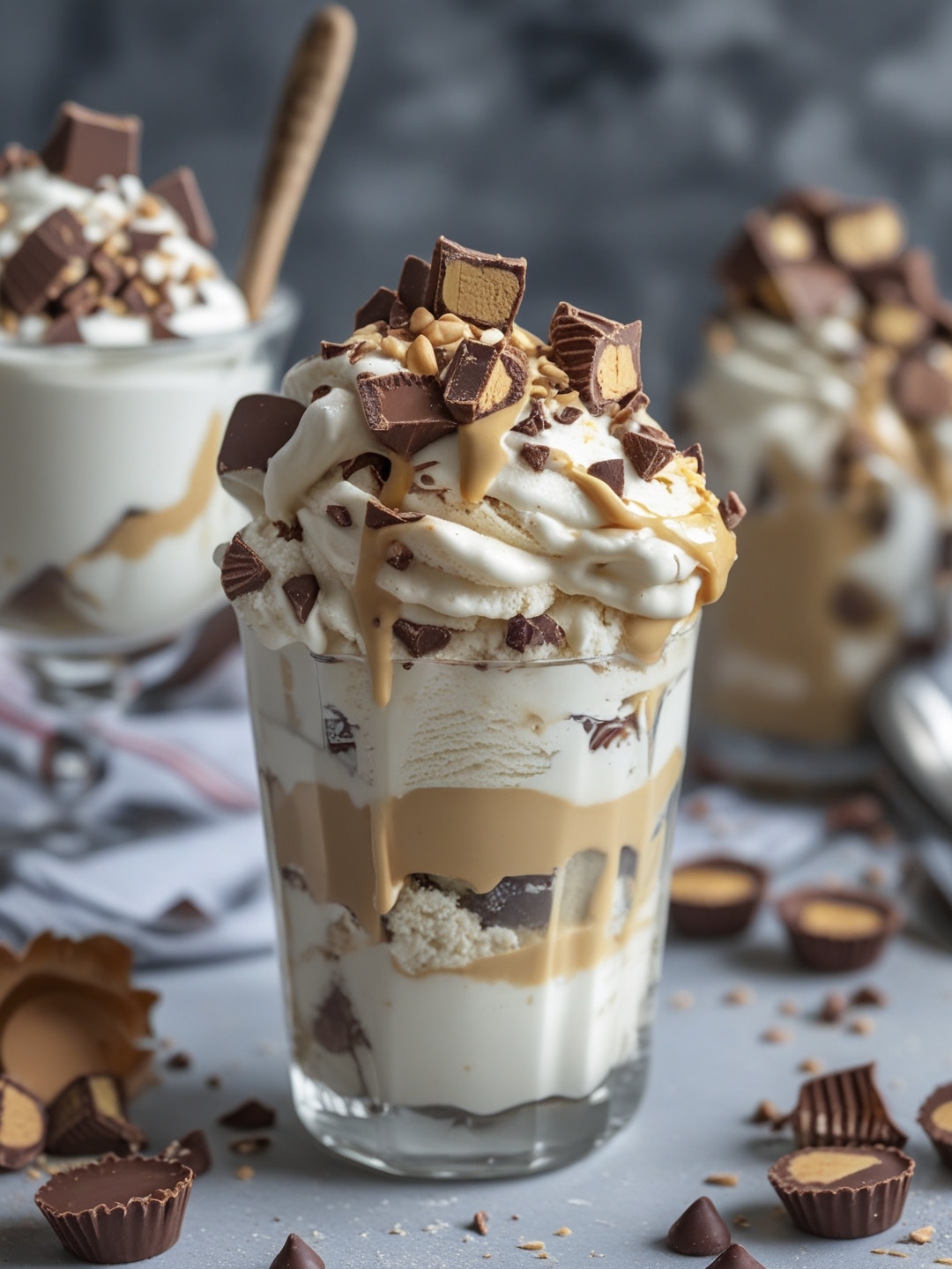 Peanut Butter Cup Ice Cream Sundae