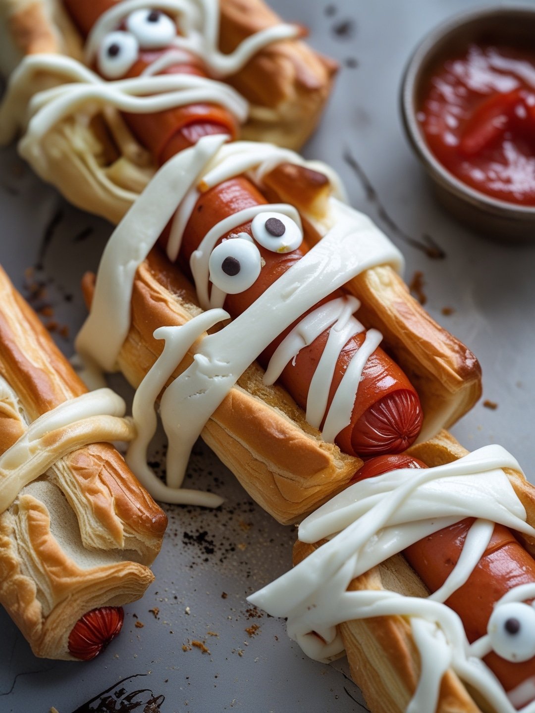 Mummy Hot Dogs with Puff Pastry 1 Mummy Hot Dogs with Puff Pastry