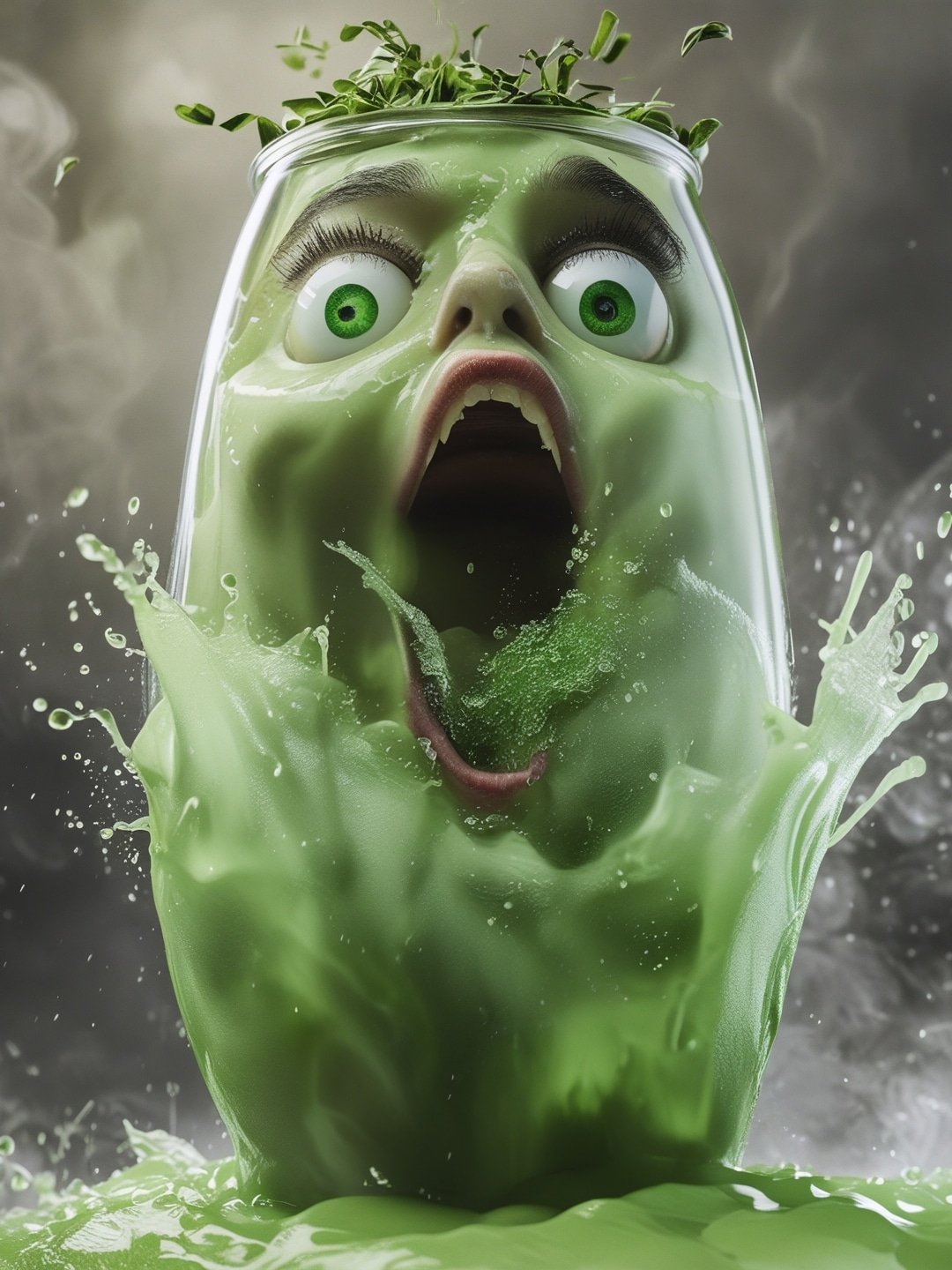 Screaming Green Punch with Eyeballs