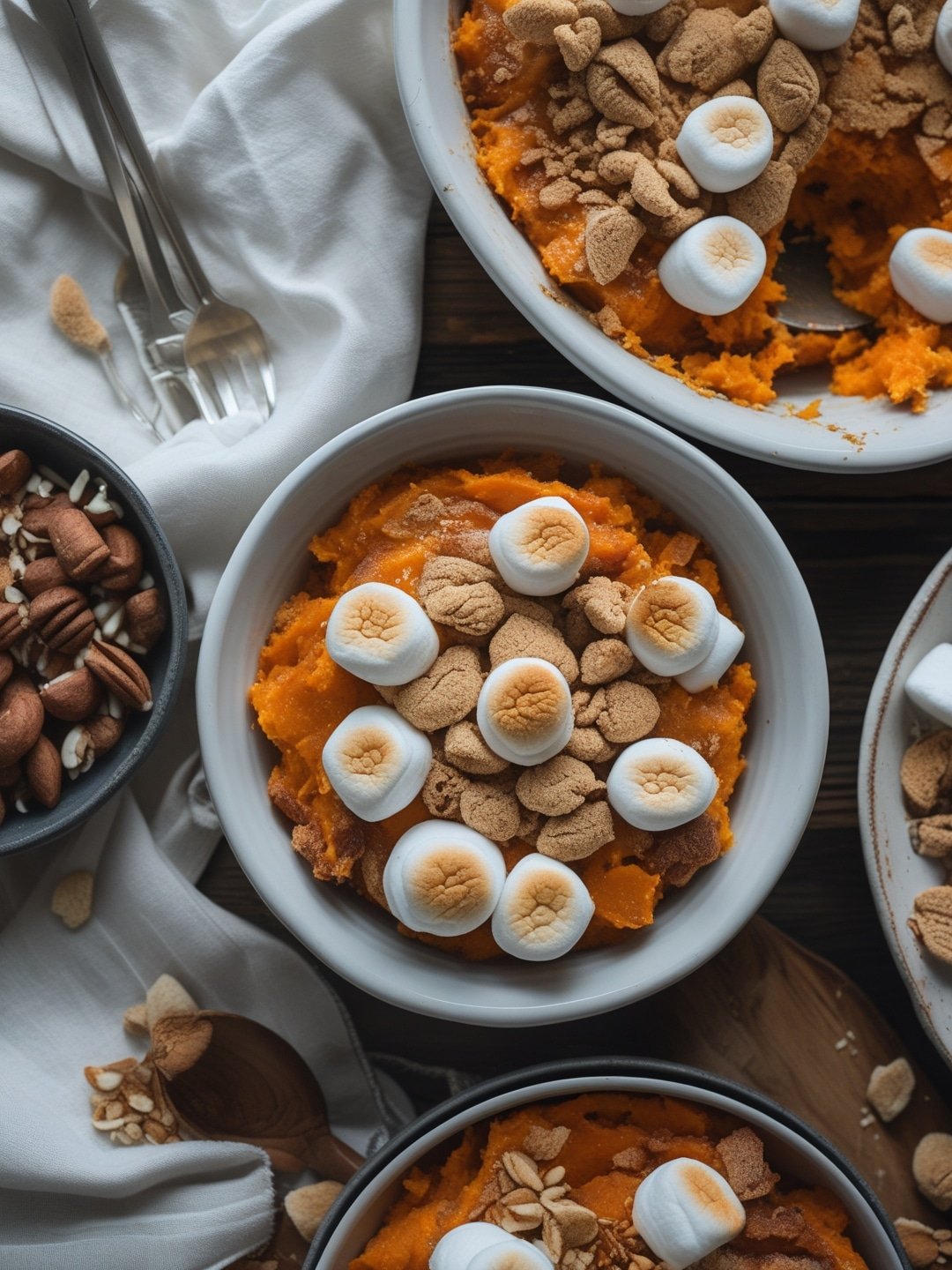 Savory Sweet Potato Casserole with Marshmallow Topping
