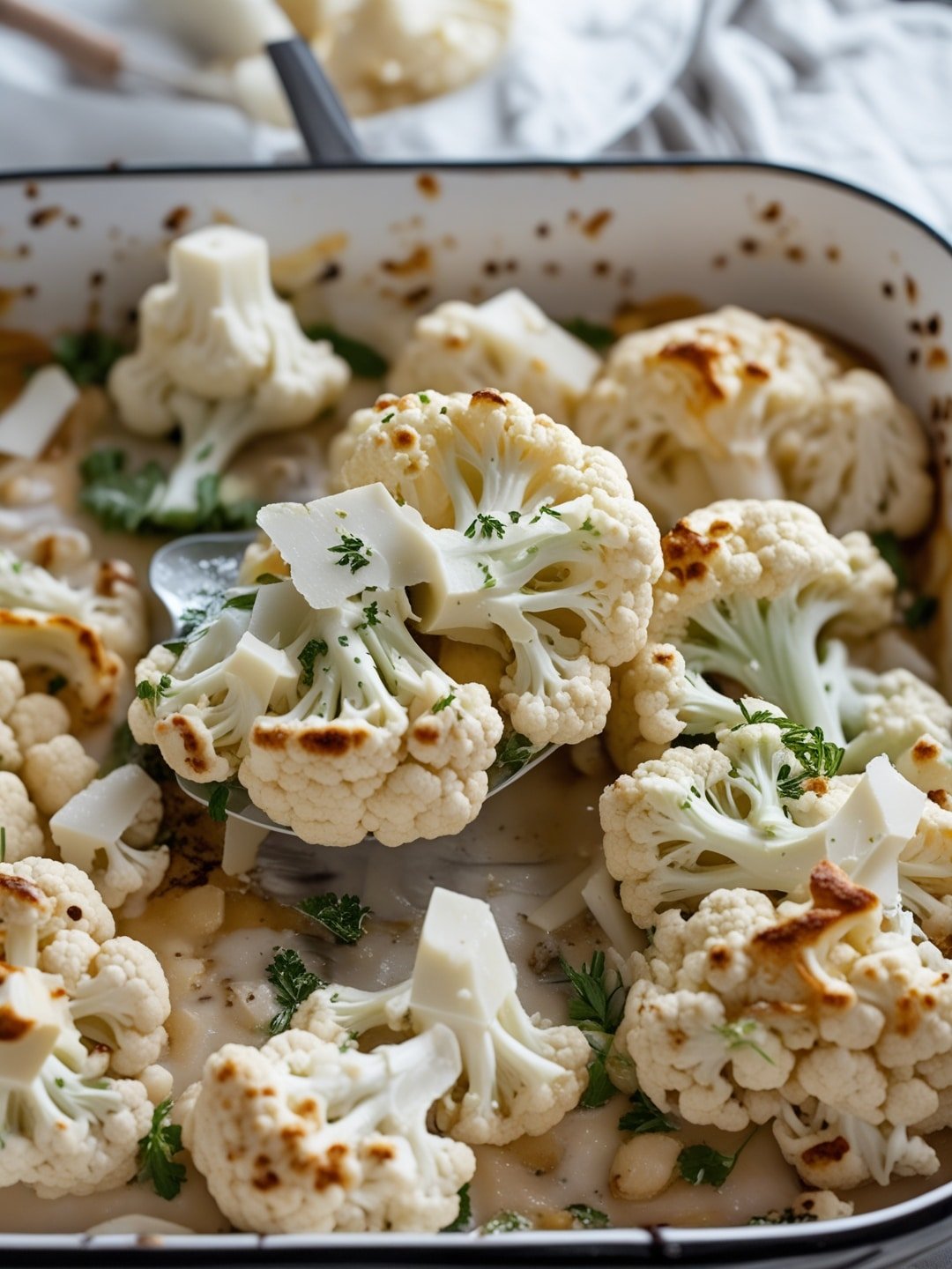 Cauliflower Gratin with Gruyere Cheese 1 Cauliflower Gratin with Gruyere Cheese