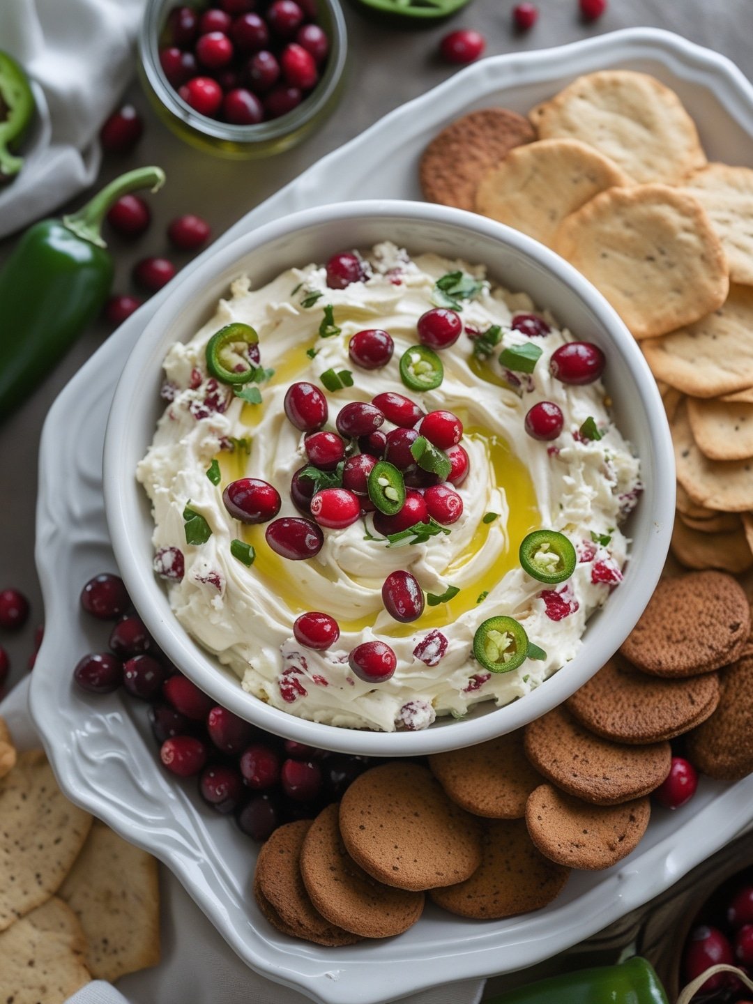 Cranberry Jalapeño Dip with Cream Cheese 1 Cranberry Jalapeño Dip with Cream Cheese