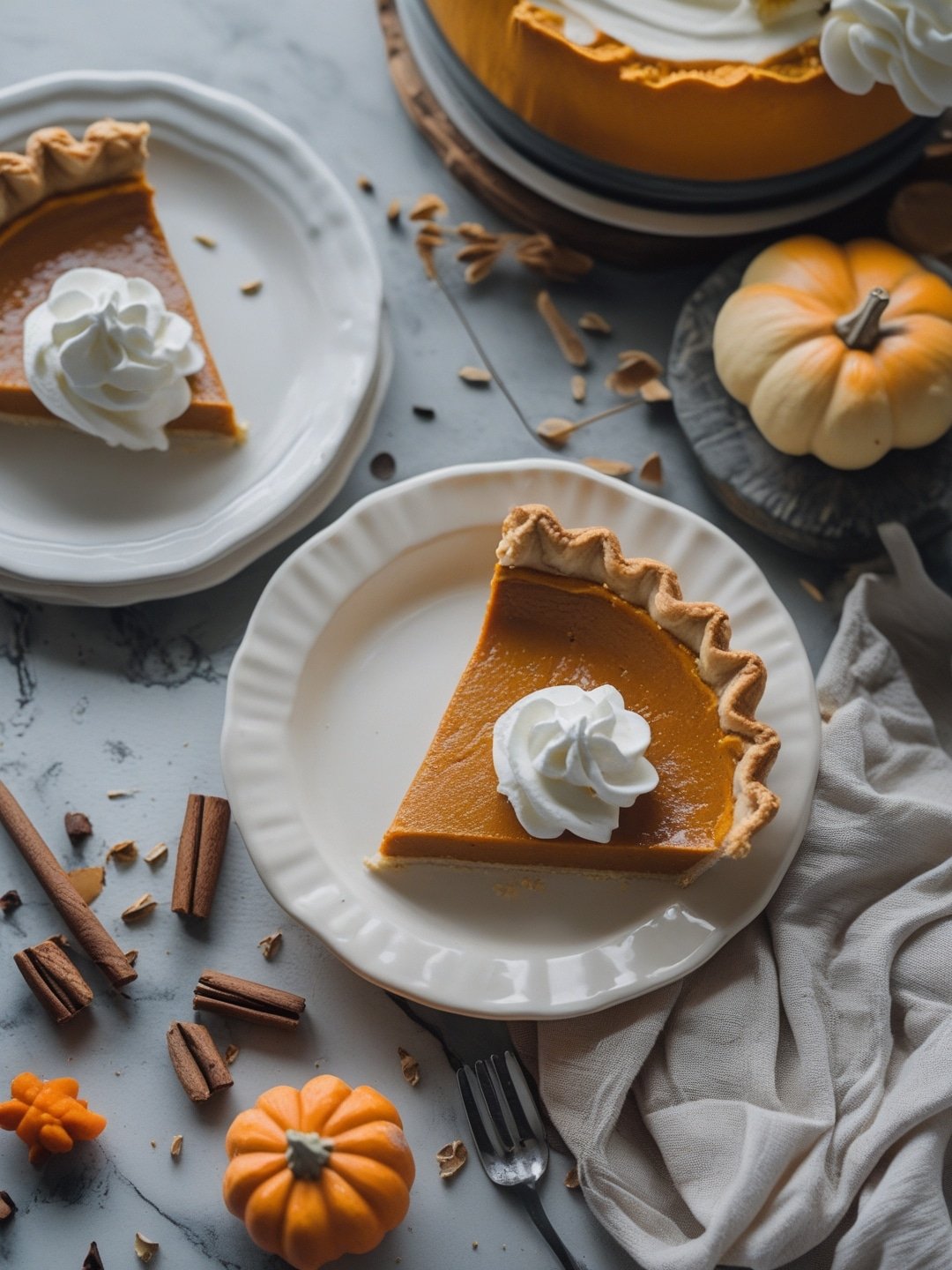Classic Pumpkin Pie with Whipped Cream