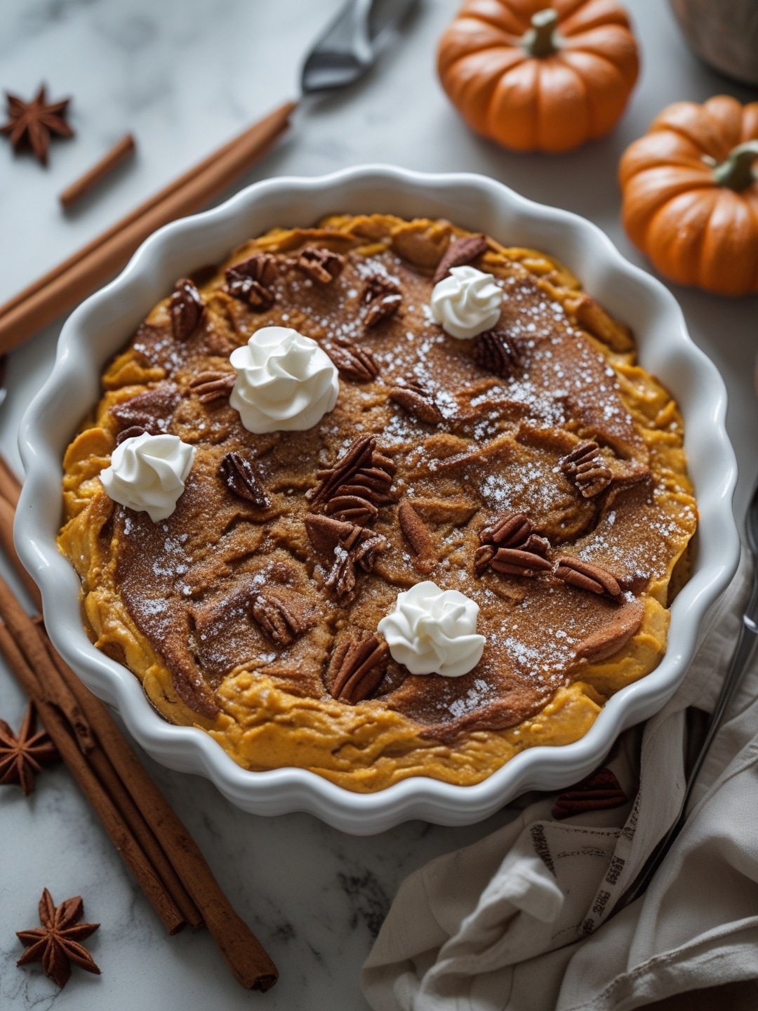 Spiced Pumpkin Bread Pudding