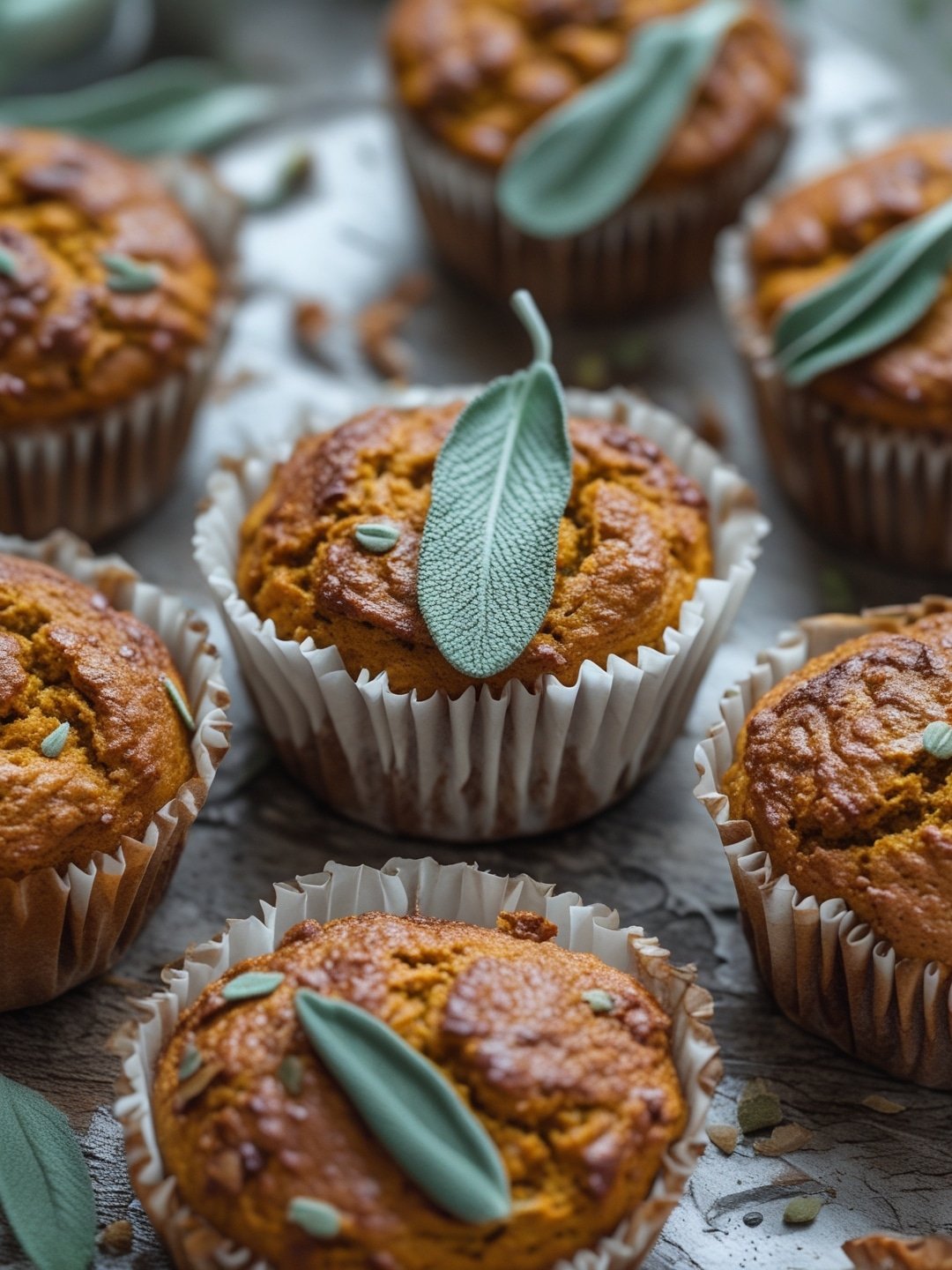 Savory Pumpkin Sage Muffins
