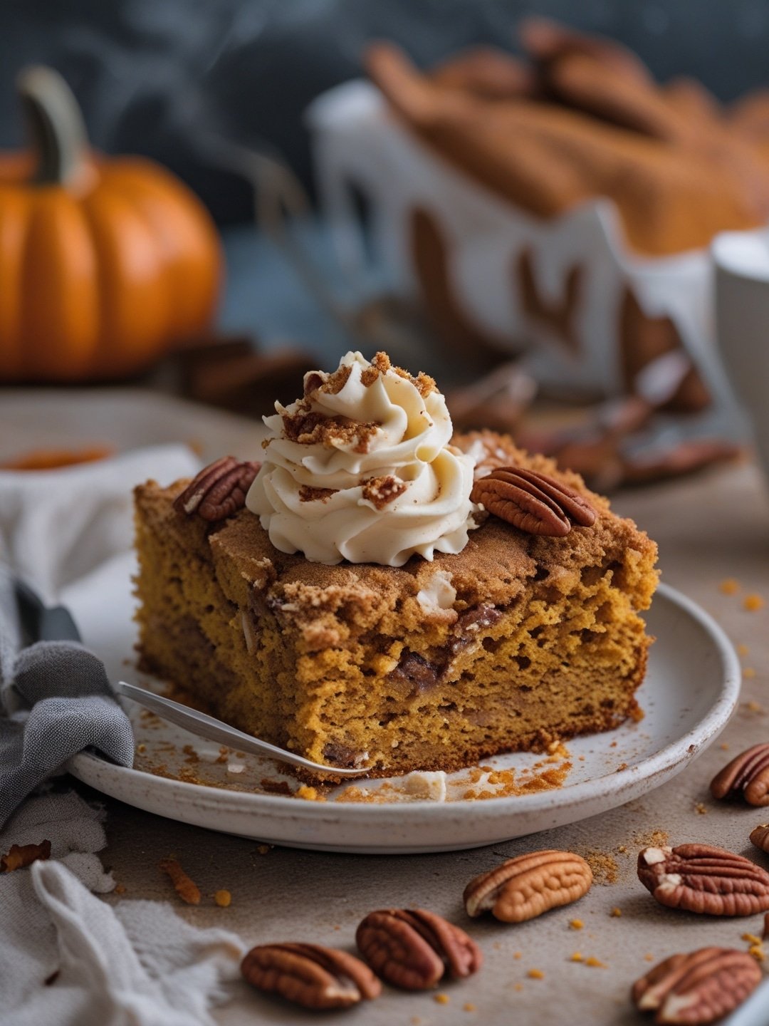 Pumpkin Spice & Pecan Coffee Cake