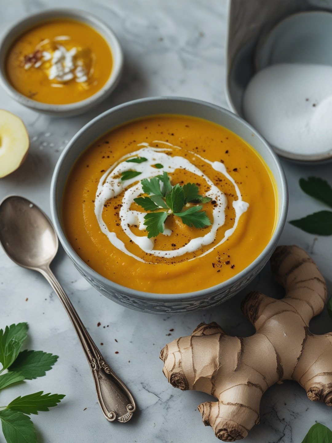 Pumpkin Soup with a Twist of Ginger