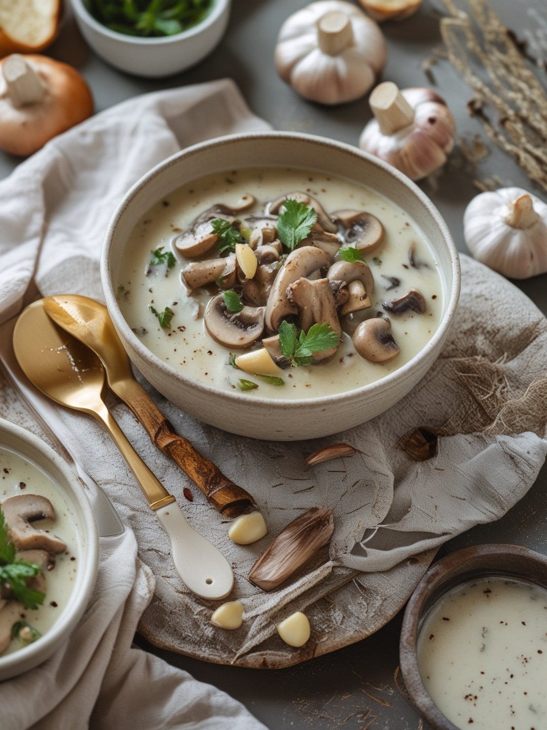 Creamy Wild Mushroom and Garlic Soup for the Soul 1 Creamy Wild Mushroom and Garlic Soup for the Soul