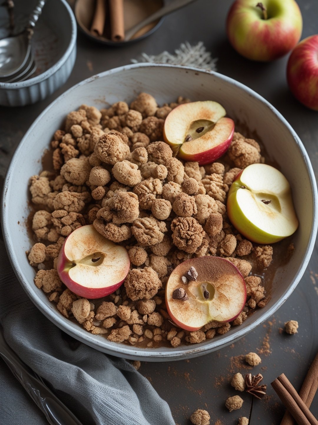 Cinnamon-Spiced Vegan Apple Crisp