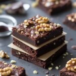 Vegan Chocolate Brownies with Walnut Topping