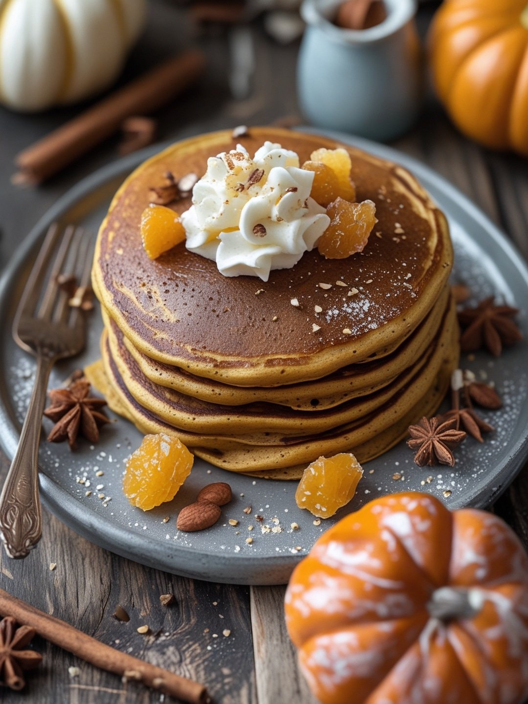 Vegan Pumpkin Spice Pancakes