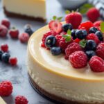Classic New York Style Cheesecake with Fresh Berry Topping