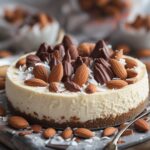 Almond Joy Cheesecake with Coconut Flakes
